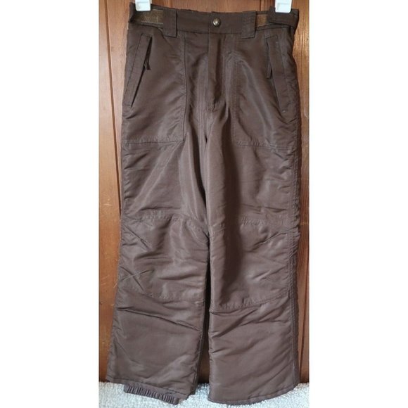Cherokee Other - Cherokee Brown Lined Snow Ski Pants, Youth/Girls' Size M, Adjustable Waist